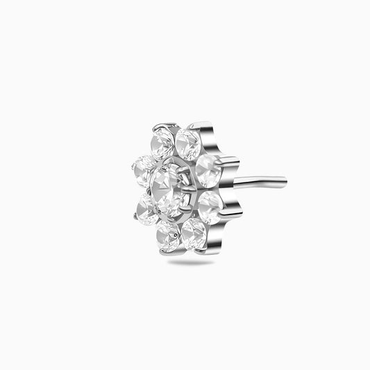 Titanium Threadless Daisy Cluster Gem Top
