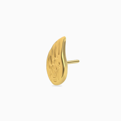 18Kt Gold PVD Titanium Threadless Right Angel Wing Top