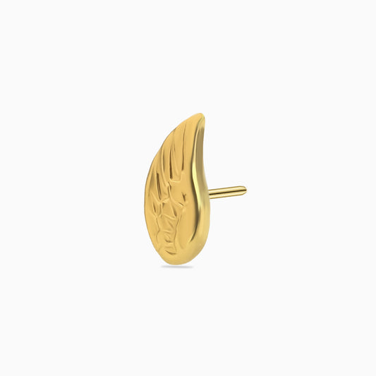 18Kt Gold PVD Titanium Threadless Right Angel Wing Top