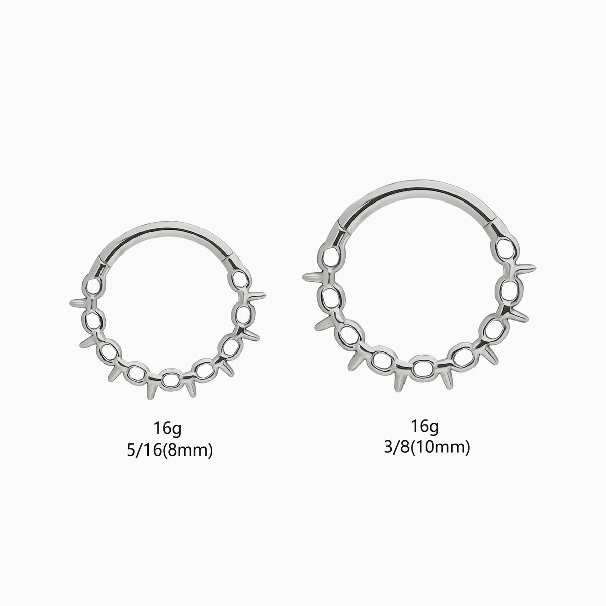 Titanium Spike Front Facing Hinged Clicker