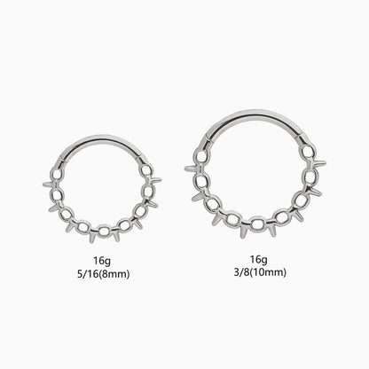Titanium Spike Front Facing Hinged Clicker