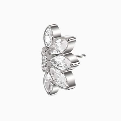 Titanium Threadless Marquise Crown Cluster Top