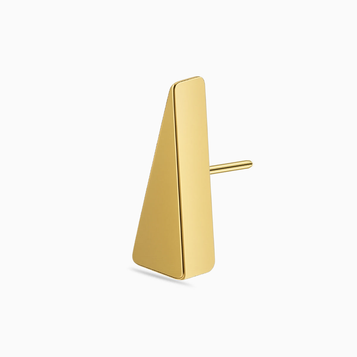 18Kt Gold PVD Titanium Threadless Triangular Spike Top