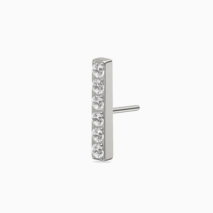 Titanium Threadless 6-Stone Bar Top