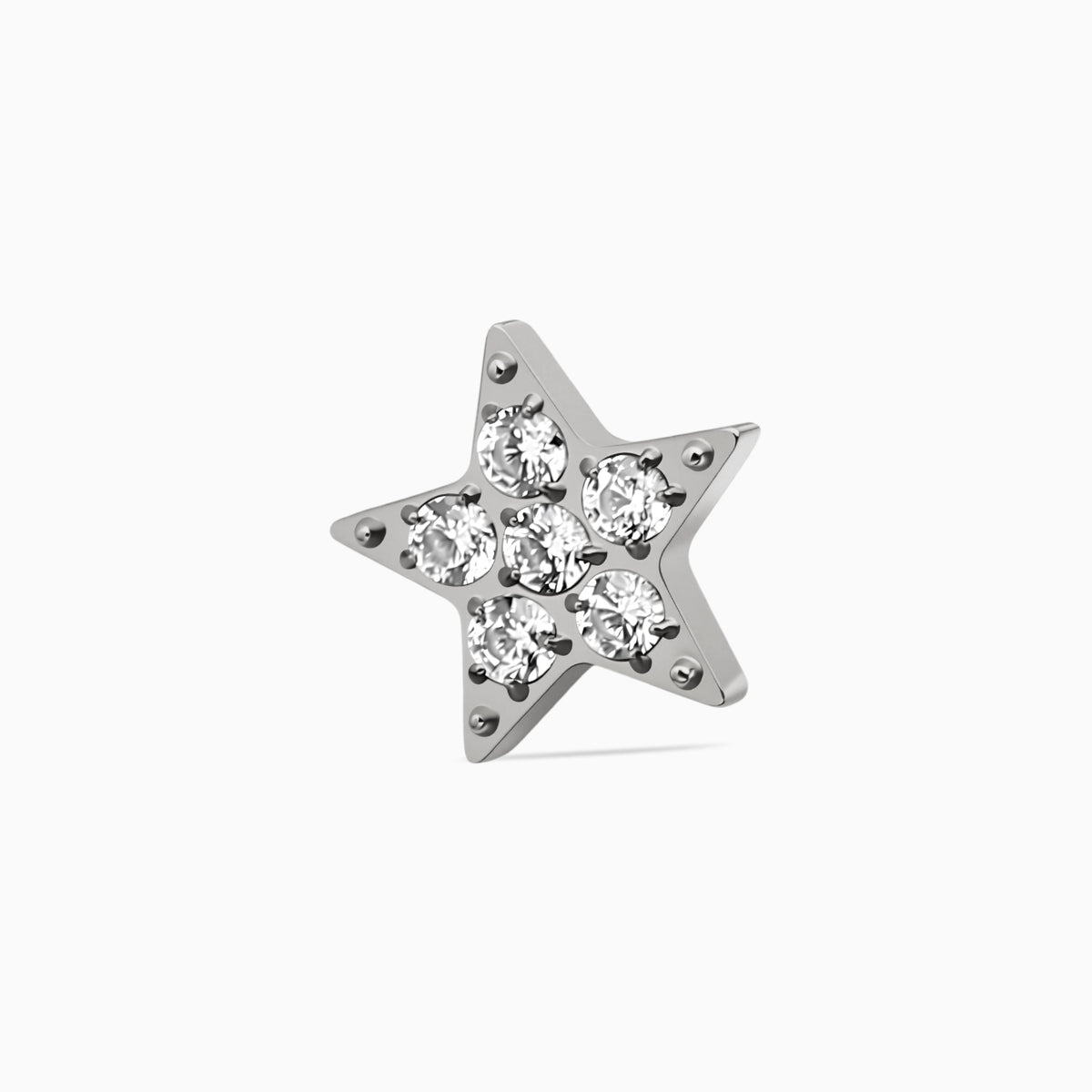 Titanium Internally Threaded CZ Star Top
