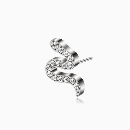 Titanium Threadless Paved Snake Top