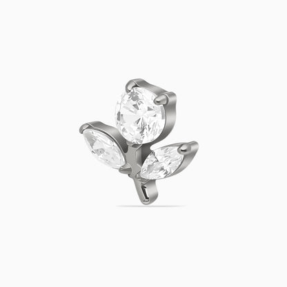Titanium Internally Threaded CZ Flower and Leaf Top