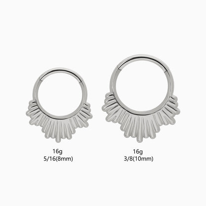 Titanium Sunburst Front Facing Hinged Segment Clicker
