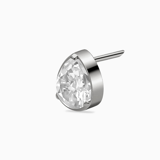 Titanium Threadless Pear Bezel Top