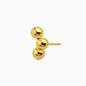 18Kt Gold PVD Titanium Threadless Triple Bead Cluster Top