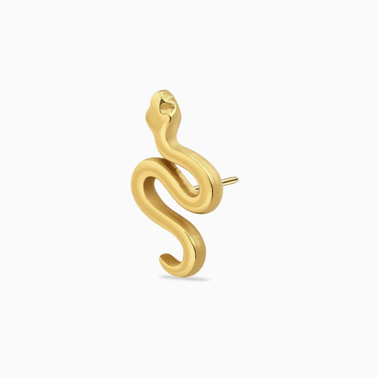 18Kt Gold PVD Titanium Threadless Snake Top