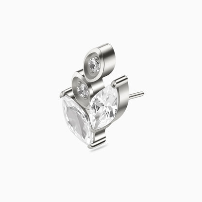 Titanium Threadless Marquise Leaf Cluster Top