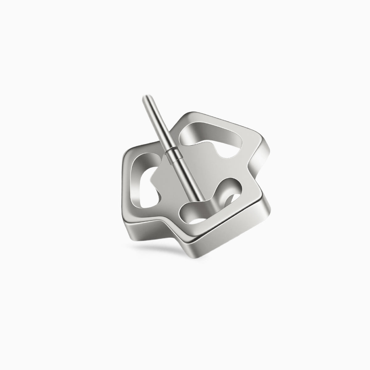 Titanium Threadless Open Triangle Gem Top