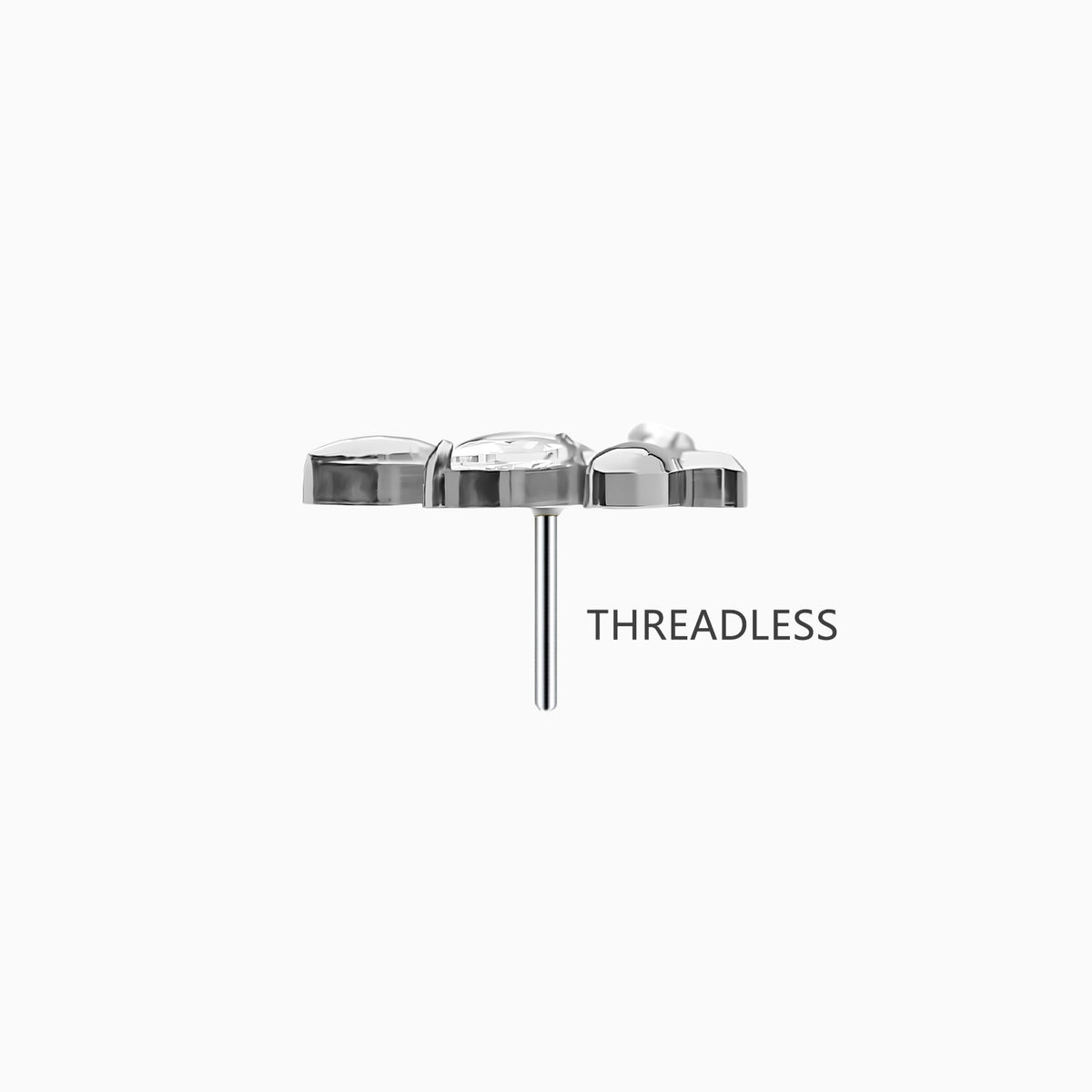 Titanium Threadless Leaf Top