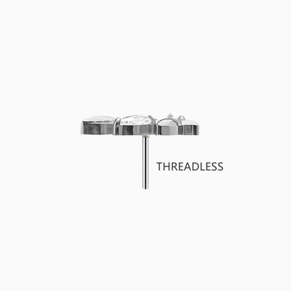 Titanium Threadless Leaf Top