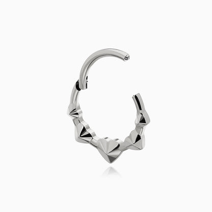 Titanium Heart Cluster Front Facing Hinged Segment Clicker