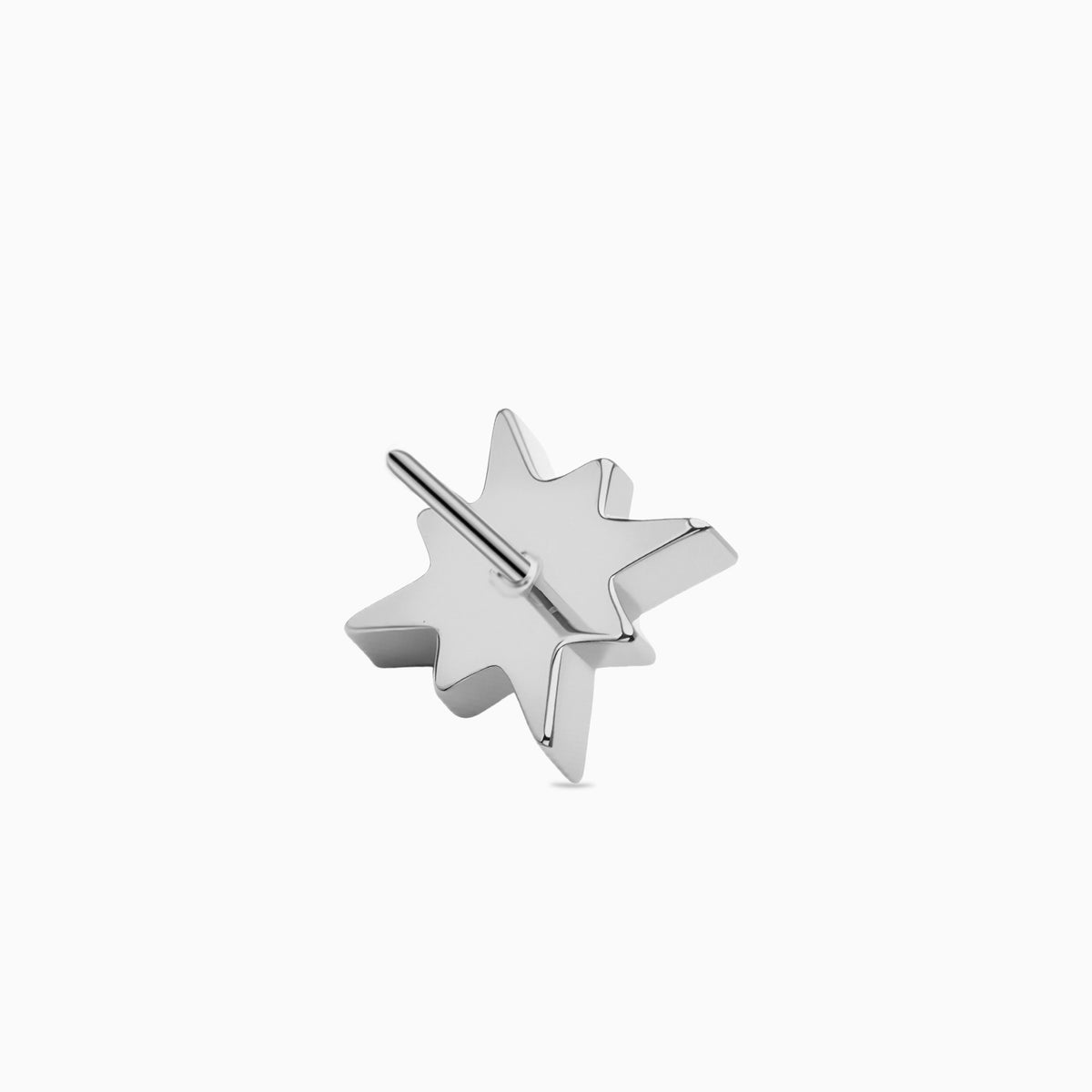 Titanium Threadless Eight-Point Star Gem Top