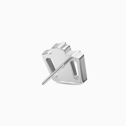 Titanium Threadless 3-Stone Baguette Decorative End