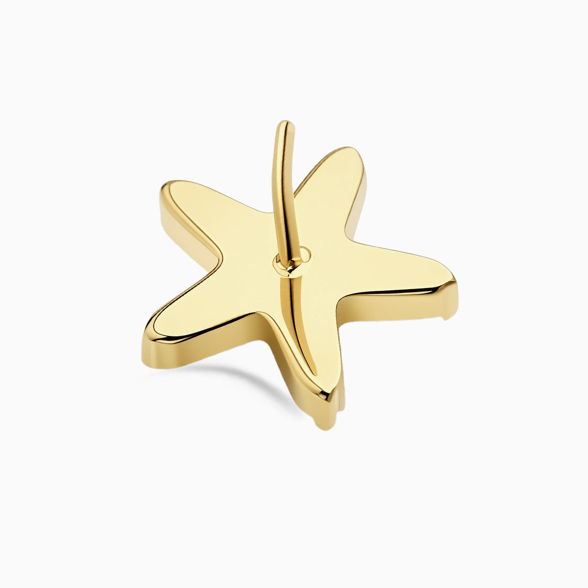 18Kt Gold PVD Titanium Threadless Baguette Star Cluster Top