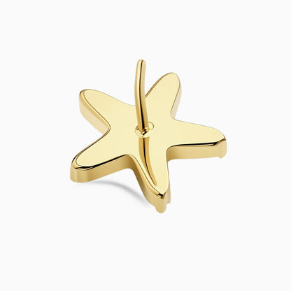 18Kt Gold PVD Titanium Threadless Baguette Star Cluster Top