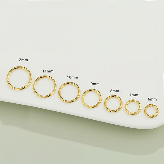 18Kt Gold PVD Titanium Hinged Hoop Ring.