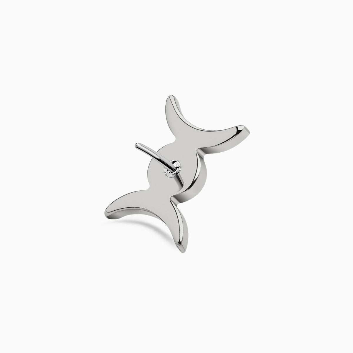 Titanium Threadless Triple Moon Opal Top
