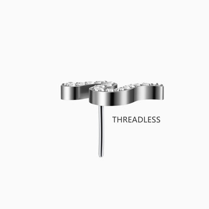 Titanium Threadless Paved Snake Top