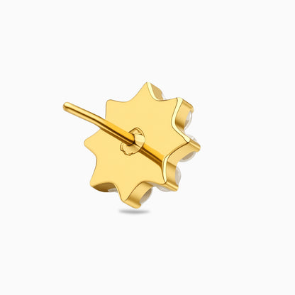 18Kt Gold PVD Titanium Threadless Daisy Cluster Gem Top