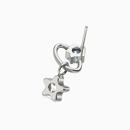 Titanium Threadless Dangle Bezel Cluster Top
