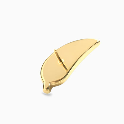 18Kt Gold PVD Titanium Threadless Leaf Top