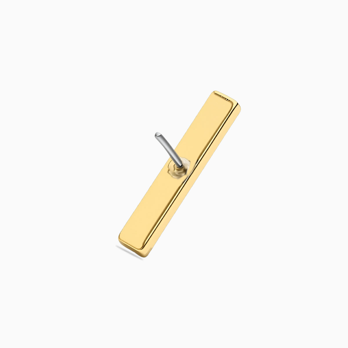 18Kt Gold PVD Titanium Threadless 6-Stone Bar Top