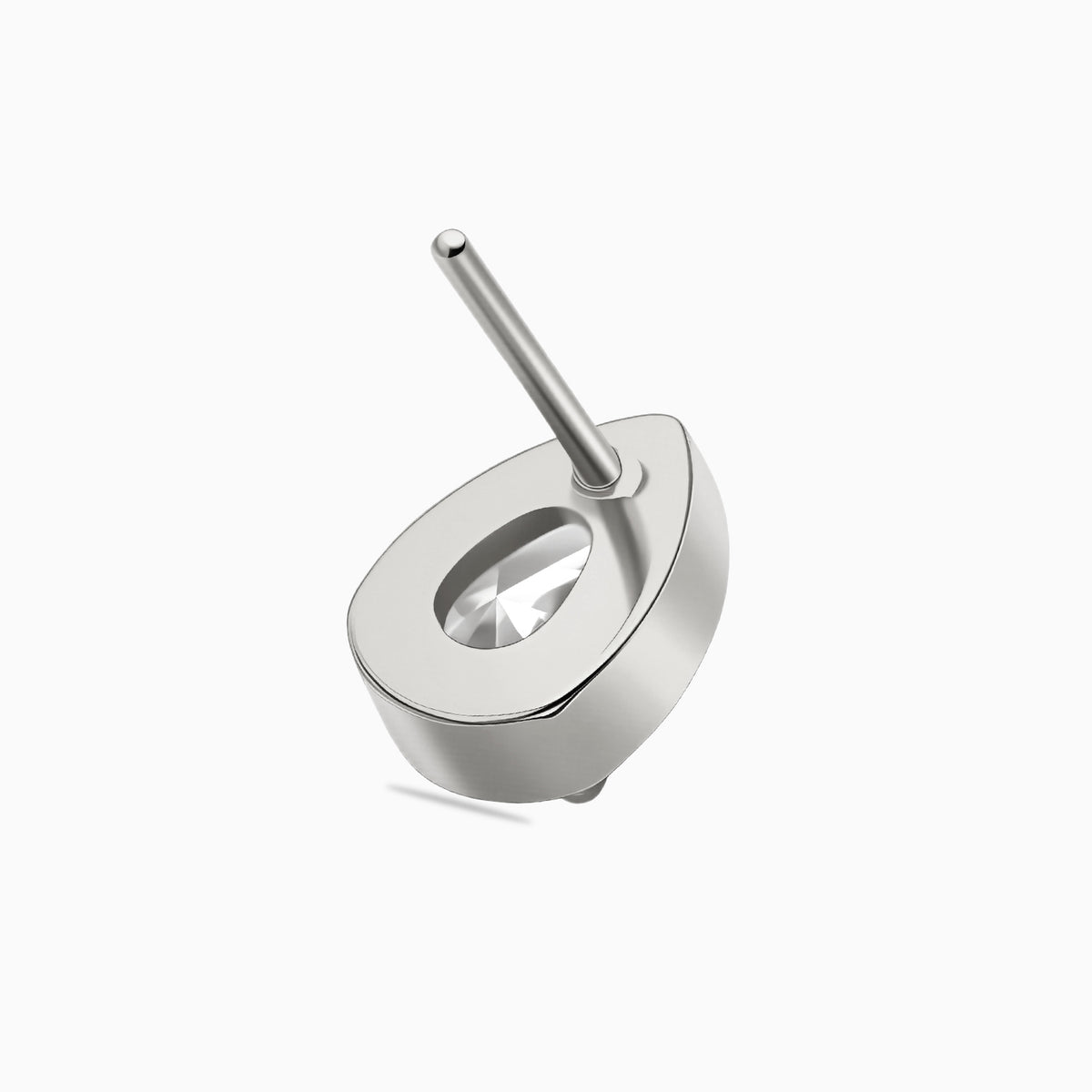 Titanium Threadless Pear Bezel Top