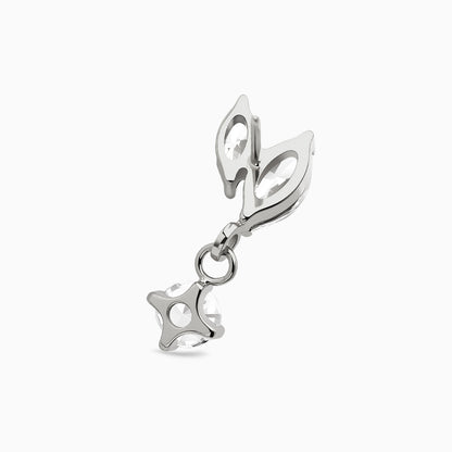 Titanium Threadless Dangle Leaf Cluster Top