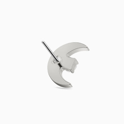 Titanium Threadless Celestial Moon CZ Top
