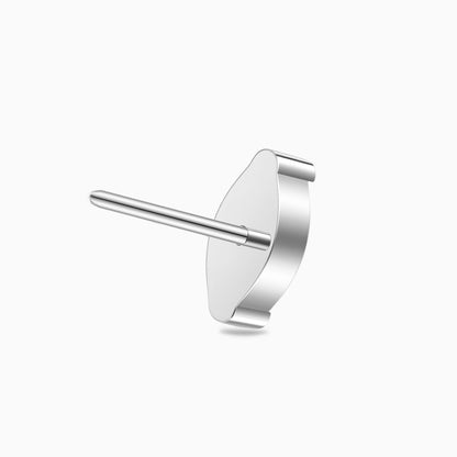 Titanium Threadless Marquise Bezel-Set Gem Top
