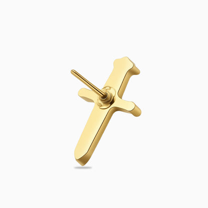 18Kt Gold PVD Titanium Threadless Dagger Top