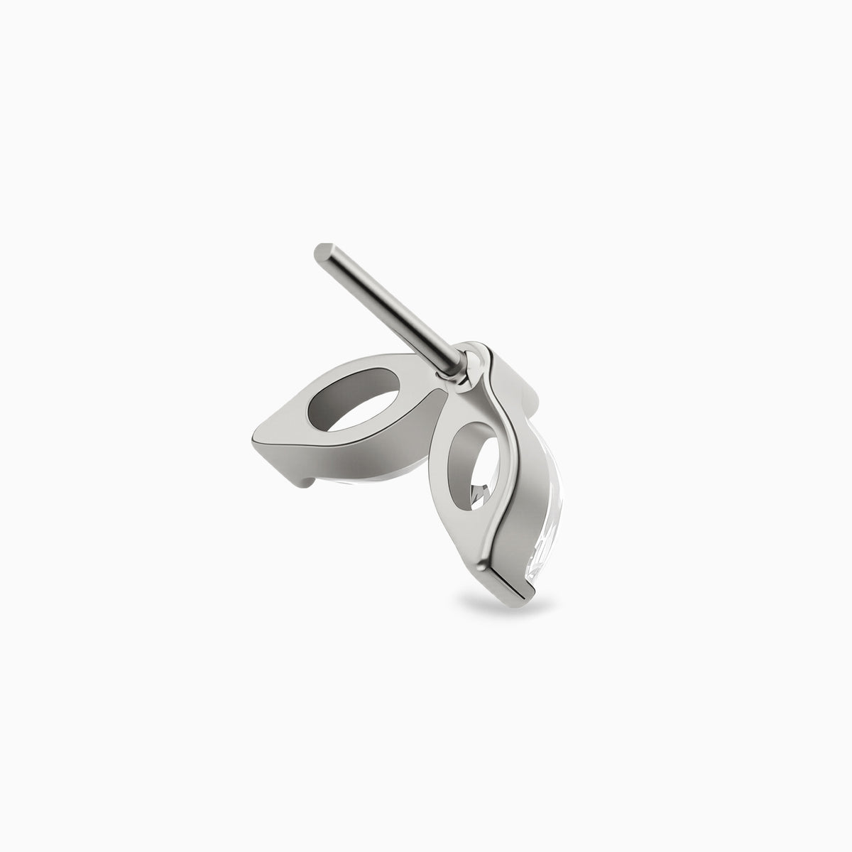 Titanium Threadless Double Marquise Gem Top