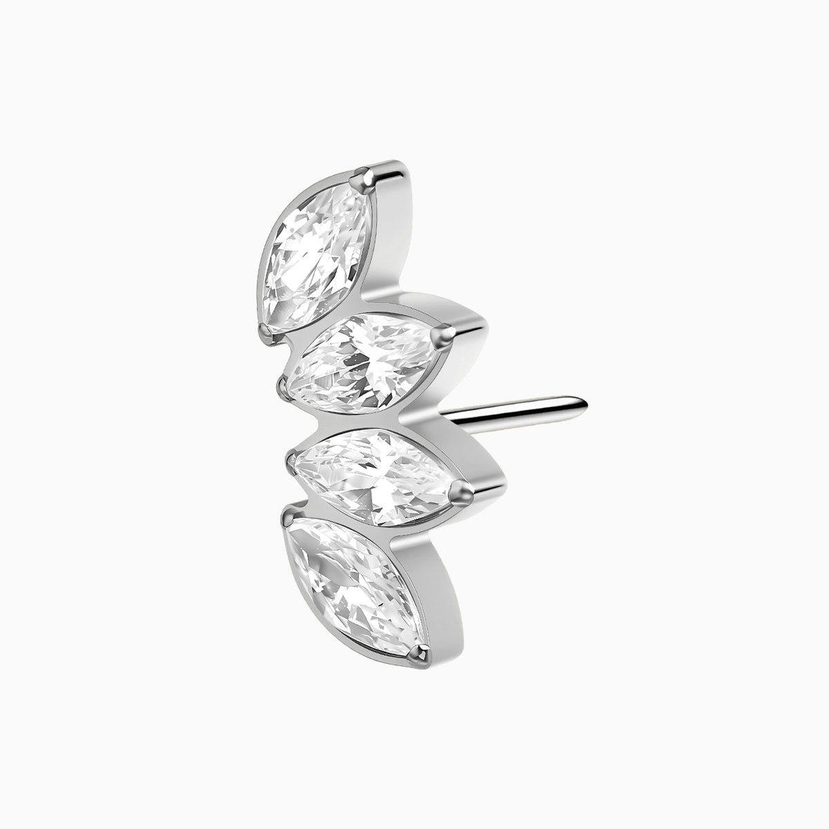 Titanium Marquise Fan Top