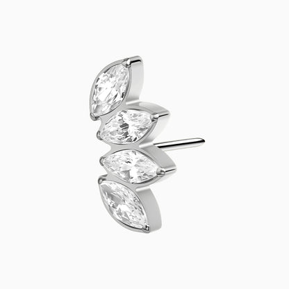 Titanium Marquise Fan Top