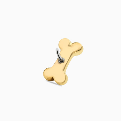 18Kt Gold PVD Titanium Threadless Bone Top