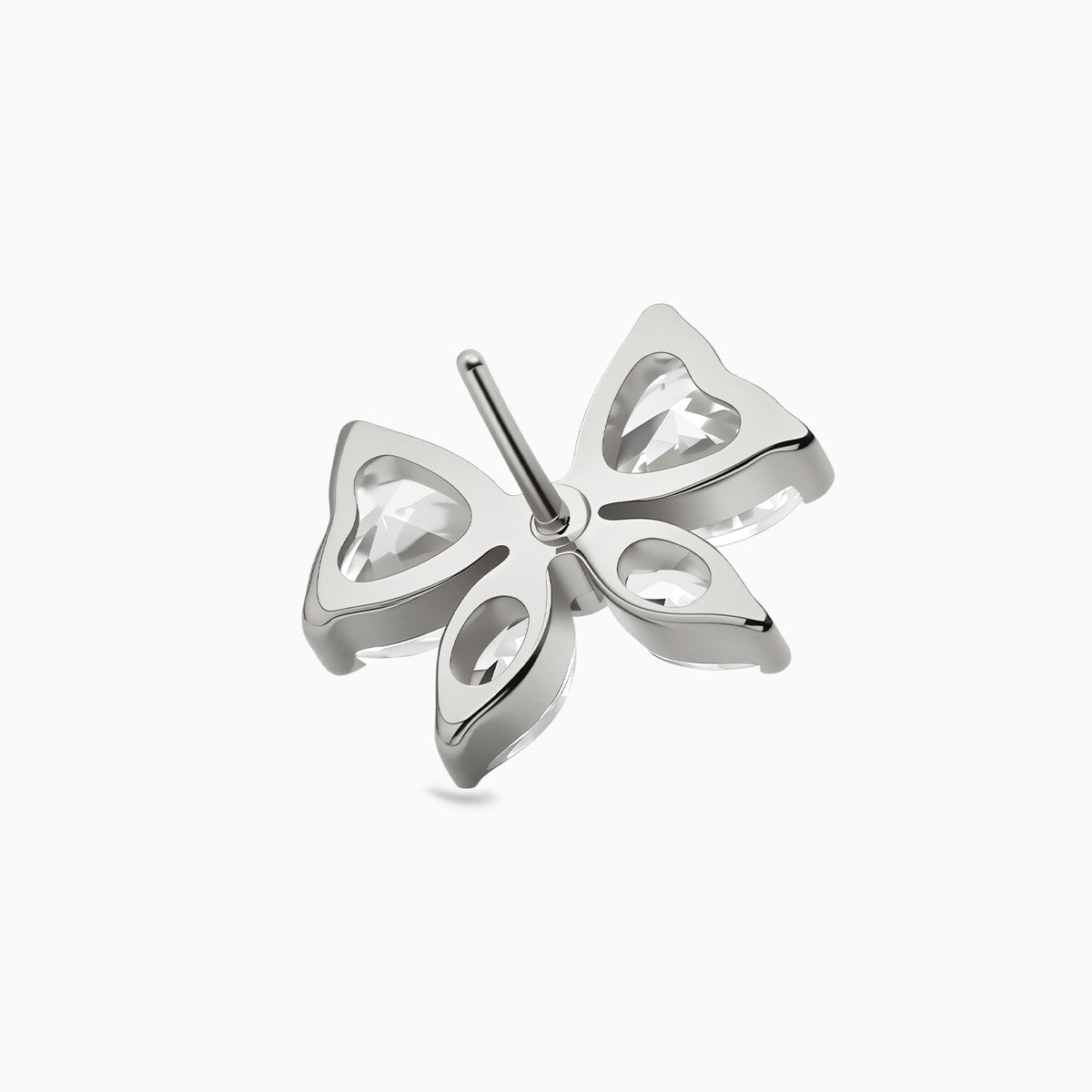 Titanium Threadless Butterfly Cluster Top