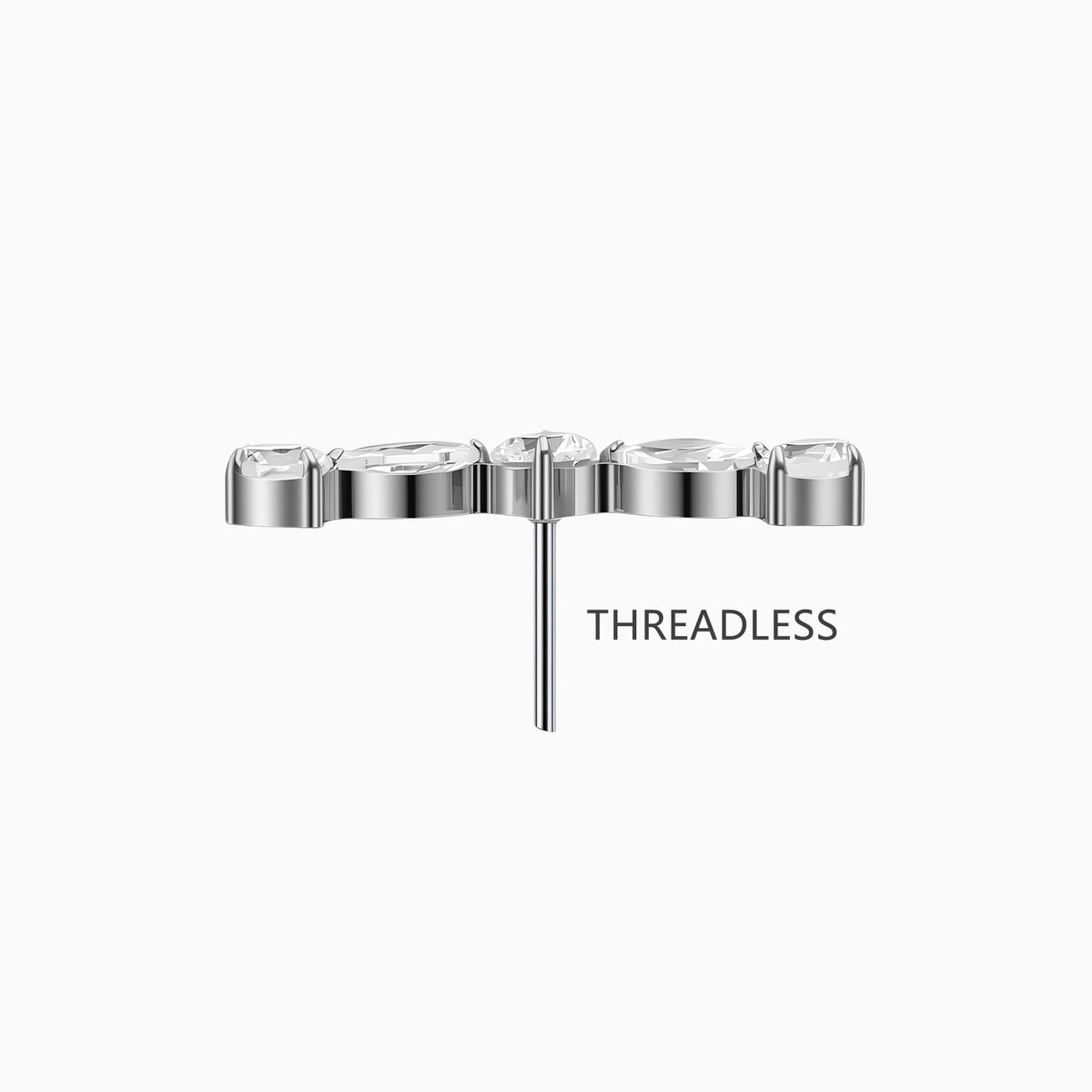 Titanium Threadless Curved Cluster Top