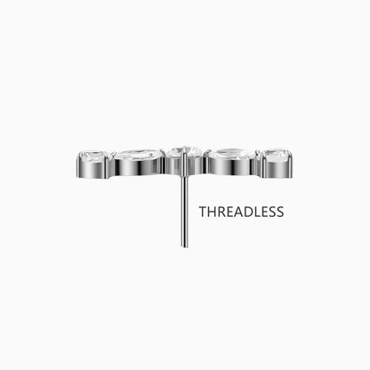 Titanium Threadless Curved Cluster Top
