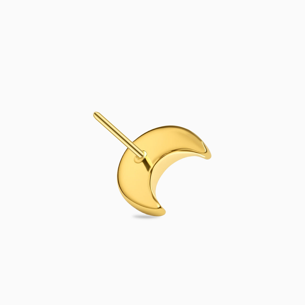 18Kt Gold PVD Titanium Threadless Crescent Moon Top.