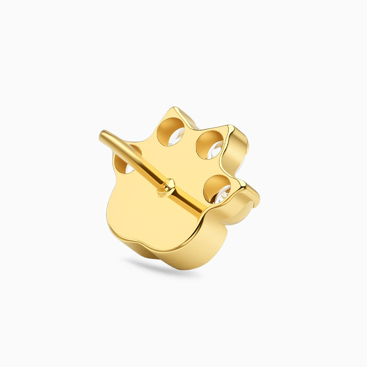 18Kt Gold PVD Titanium Threadless Cat Paw Cluster Top