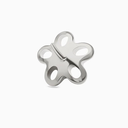 Titanium Threadless Open Flower Gem Top