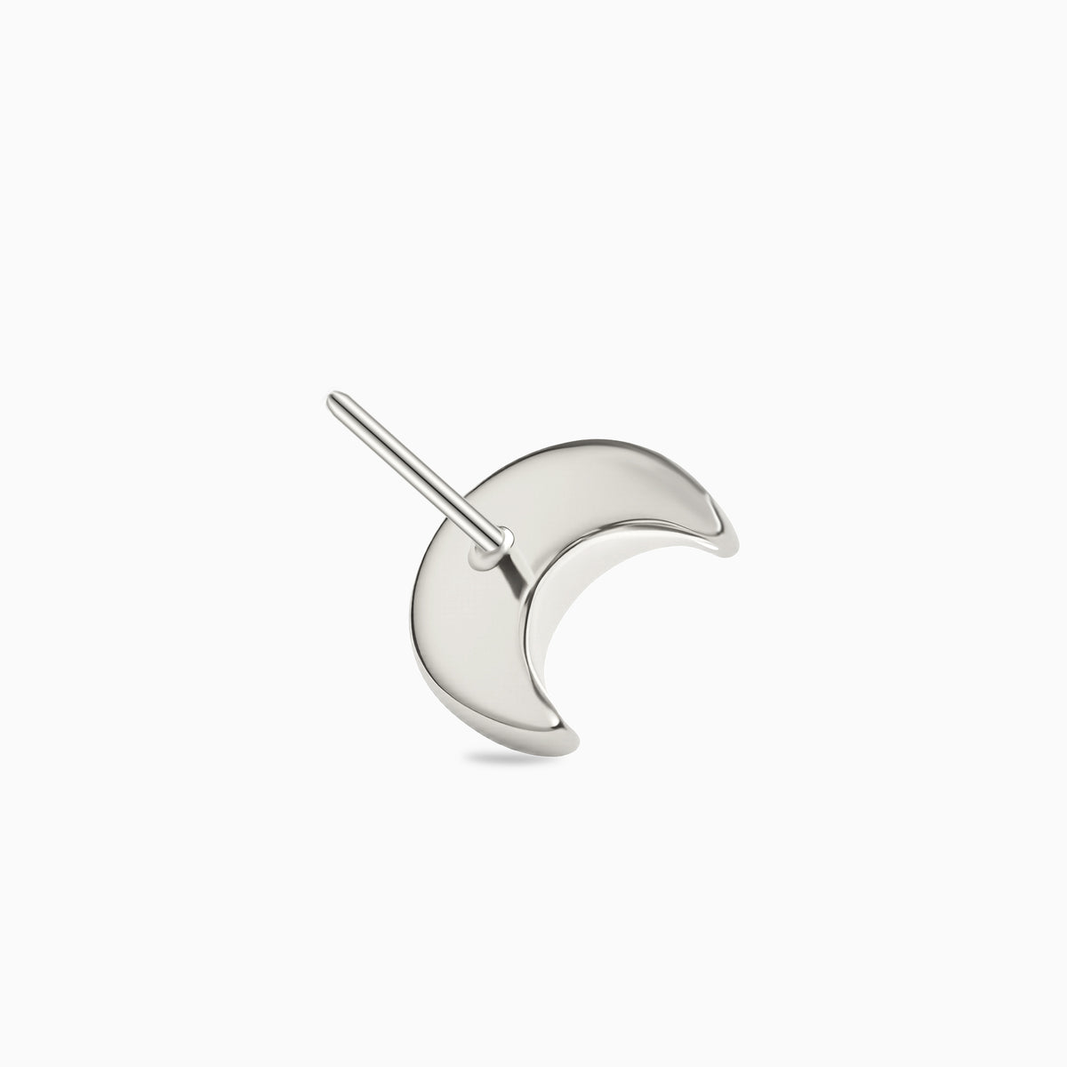 Titanium Threadless Crescent Moon Top.