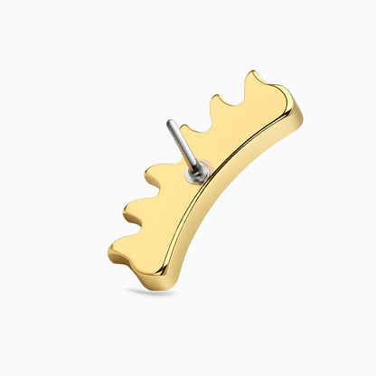 18Kt Gold PVD Titanium Threadless Spike Cluster Top