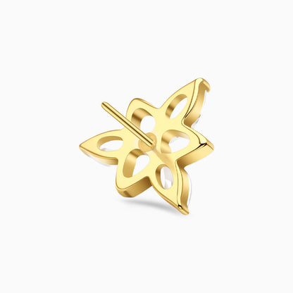 18Kt Gold PVD Titanium Threadless Marquise Cluster Top