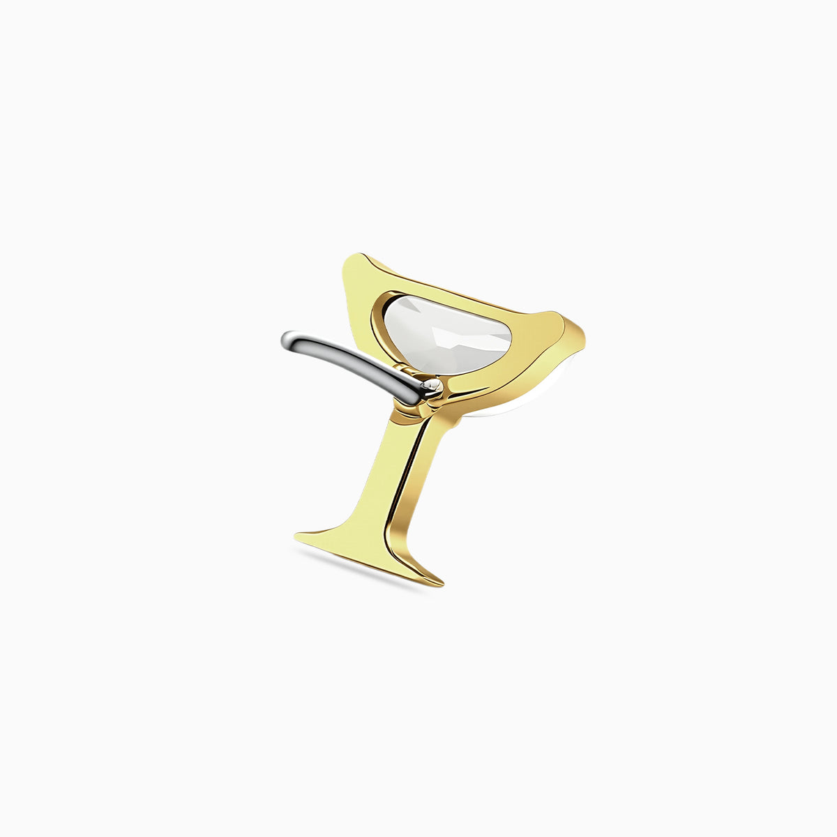 18Kt Gold PVD Titanium Threadless Cocktail Glass Top